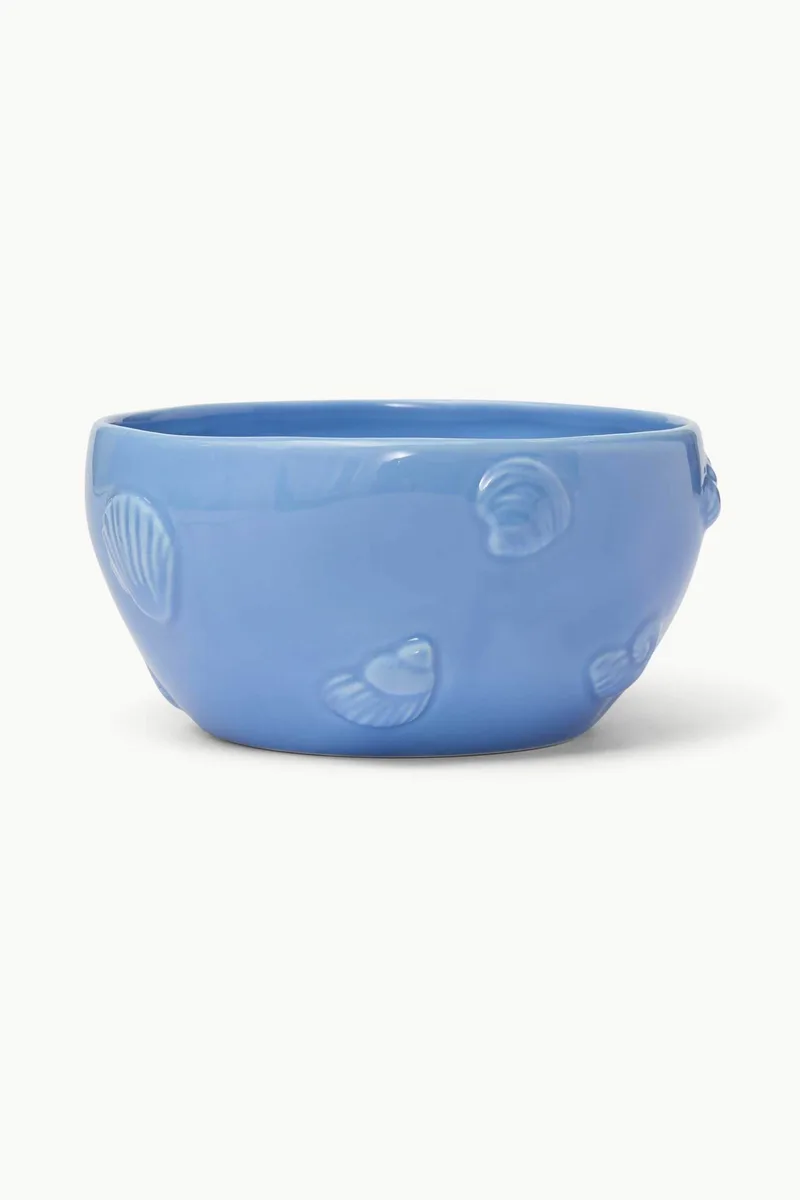 Coincasa κεραμικό μπολ με σχέδιο κοχυλιών 13 cm - 006813639 Μπλε