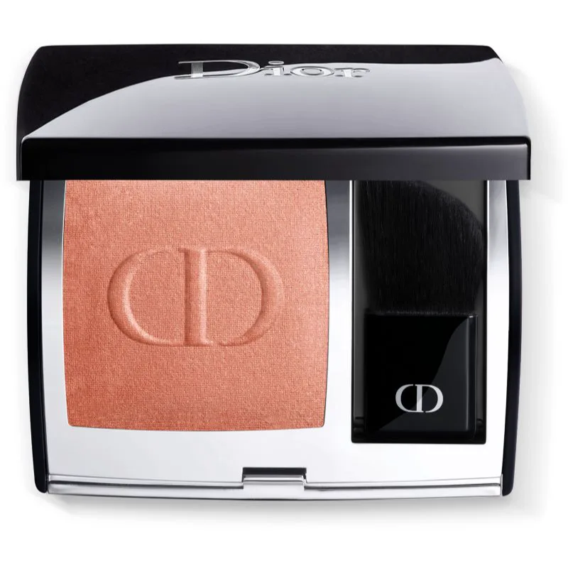 DIOR Rouge Blush συμπαγές ρουζ με πινέλο και καθρέφτη απόχρωση 959 Charnelle (Satin) 6.4 γρ