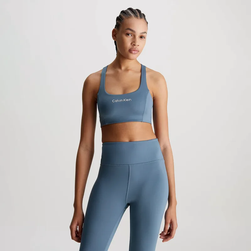 CALVIN KLEIN MEDIUM IMPACT SPORTS BRA ΜΠΛΕ