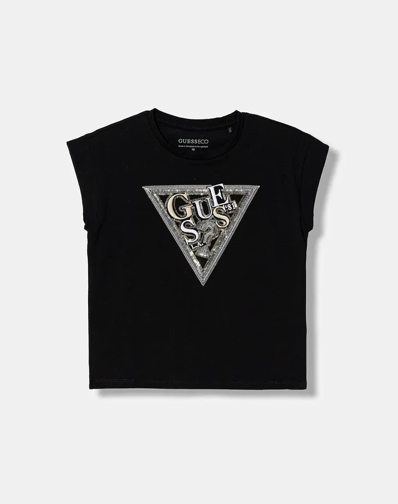 GUESS KIDS MIDI SS T-SHIRT W/SEQUINS ΜΠΛΟΥΖΑ ΠΑΙΔΙΚΟ GIRL J6RI04K6YW4-JBLK Black