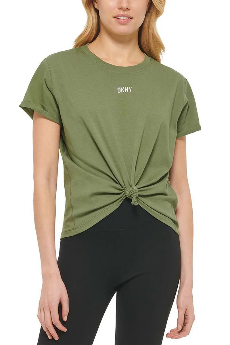 Μπλούζα Κοντομάνικη DKNY Sport Logo Με Κόμπο DP1T8521-AGN Γυναικείο