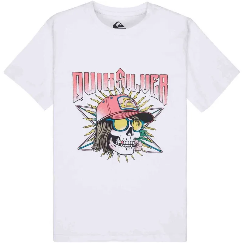 T-shirt με κοντά μανίκια Quiksilver EQBZT04958-WHT