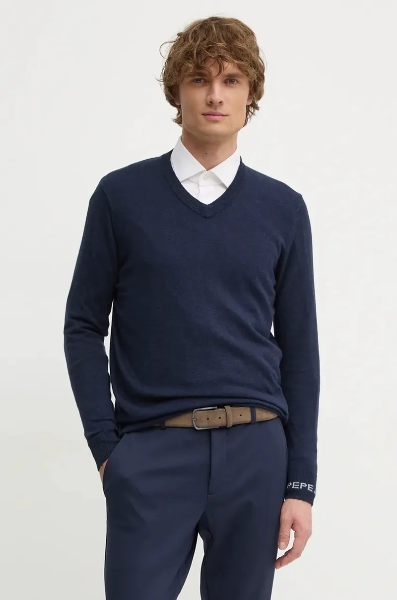 Πουλόβερ με προσθήκη μαλλιού Pepe Jeans NEW ANDRE V NECK