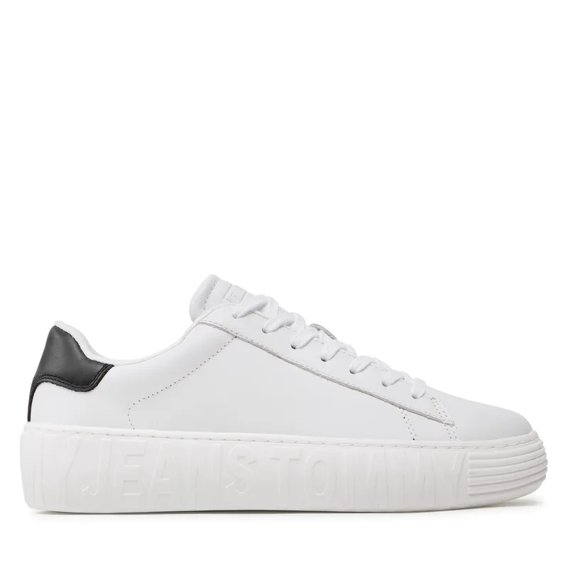 Αθλητικά Tommy Jeans Leather Outsole EM0EM01159 Λευκό