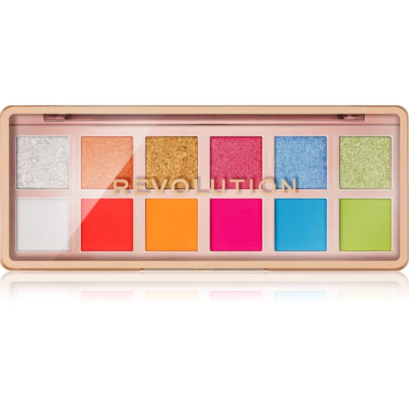 Revolution The Icon Palette Παλέτα σκιών για τα μάτια απόχρωση The Vibrant Icon Brights Palette 12x0.7 γρ