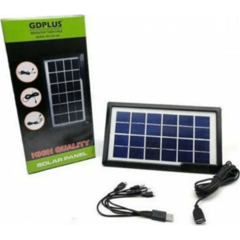 GDPLUS GD-10X Ηλιακός Φορτιστής Φορητών Συσκευών 3.8W 6V με σύνδεση USB