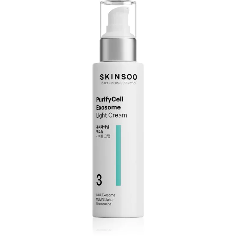 SKINSOO PurifyCell Exosome Light Cream ελαφριά ενυδατική κρέμα με ματ αποτέλεσμα 120 ml