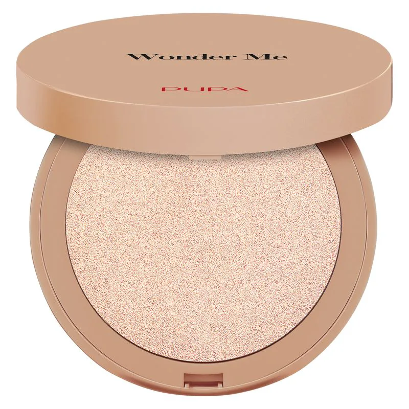 Pupa Wonder Me Glow - Compact Face Highlighter Zero Powder Effect 102 - Pure Gold (7.5 G)