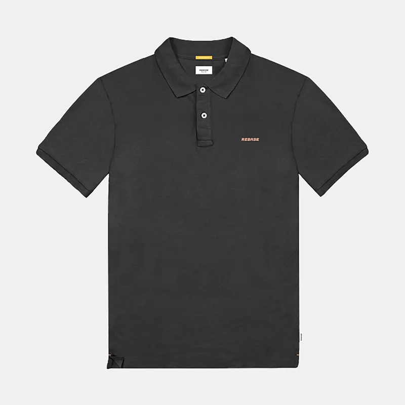 REBASE POLO PIQUE ΜΑΥΡΟ