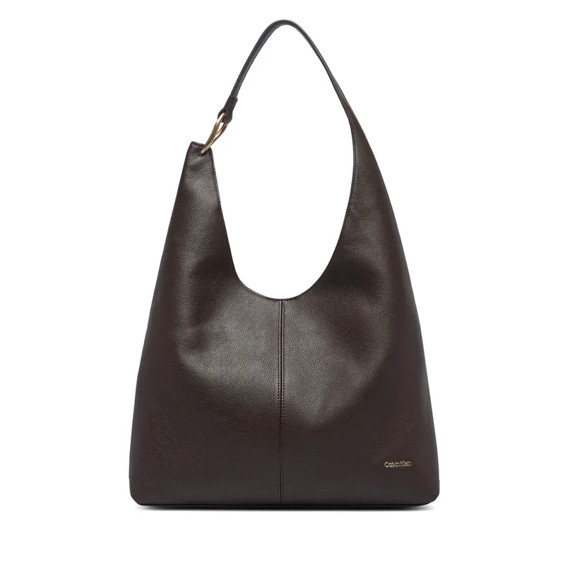 Τσάντα Calvin Klein Slouchy Leather Md Shoulder Bag LV04F3543G Καφέ