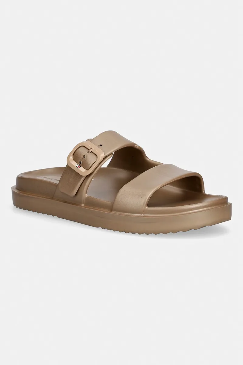 Tommy Hilfiger σαγιονάρες Γυναικείες TH DOUBLE STRAP SANDAL PEARL
