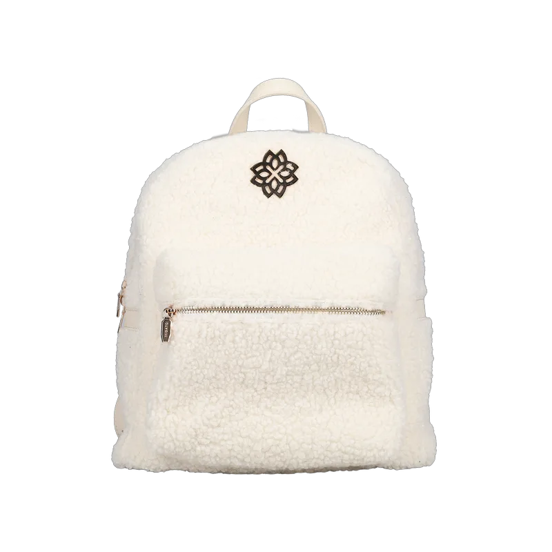 Εκρού μπουκλέ backpack