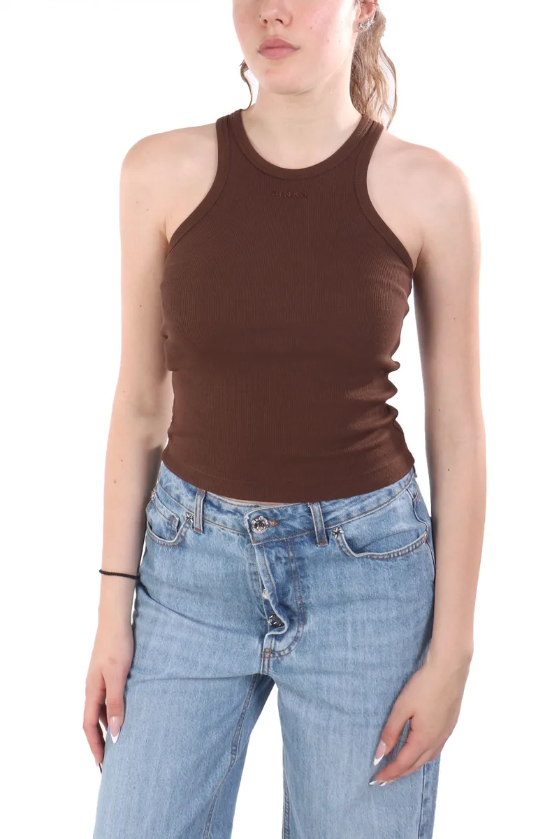 PINKO ΦΑΝΕΛΑΚΙ BACARDI TANK TOP ΚΑΦΕ