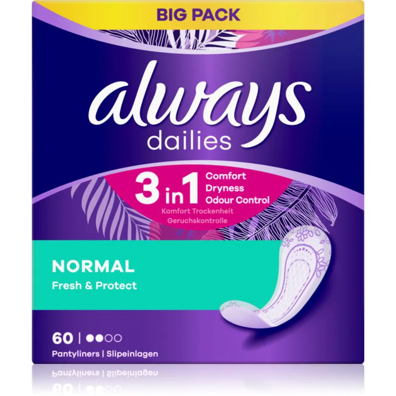 Always Dailies Normal Fresh & Protect σερβιετάκια 60 τμχ