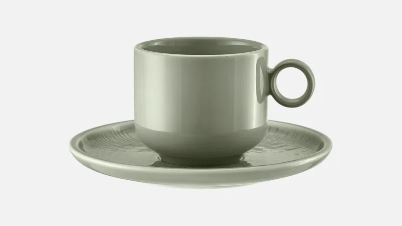 Schönwald Φλιτζάνι Πορσελάνης Espresso Με Πιάτο Shiro Glaze Steam 90ml