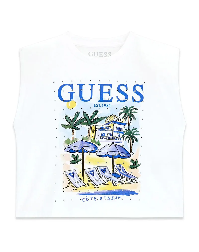 GUESS OVERSIZE BOXY SS T-SHIRT ΜΠΛΟΥΖΑ ΠΑΙΔΙΚΟ GIRL J6GI12K8HM4-G011 White
