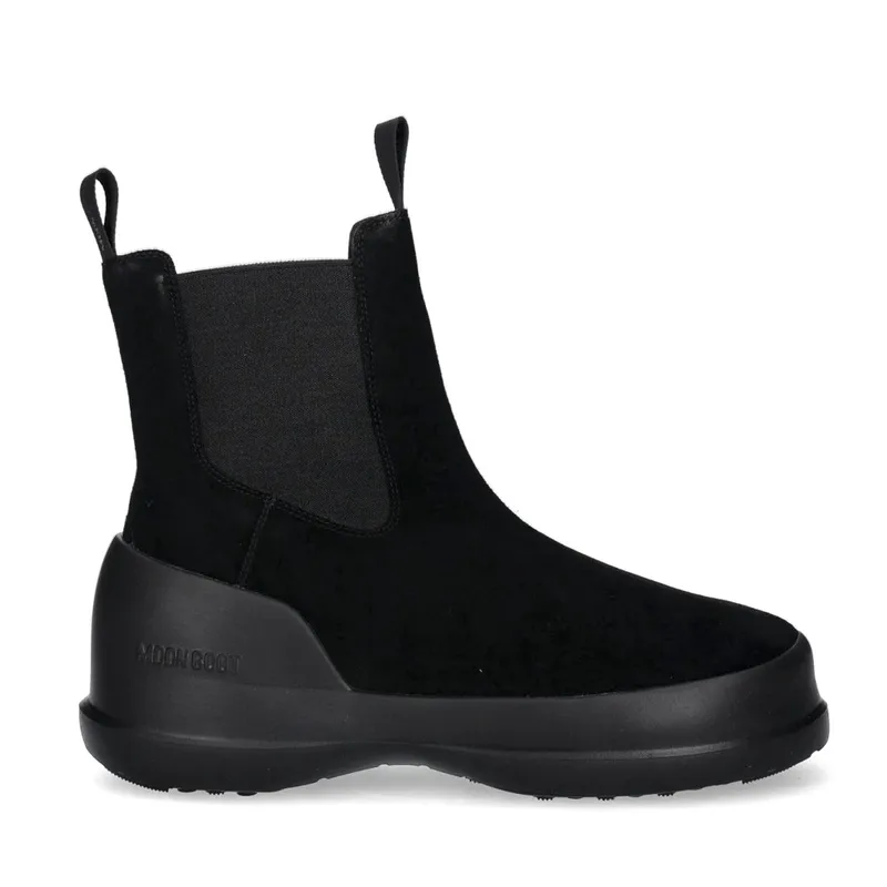Γυναικείες Luna Chelsea Suede Μπότες Μαύρες Moon Boot 80D2480050-N001