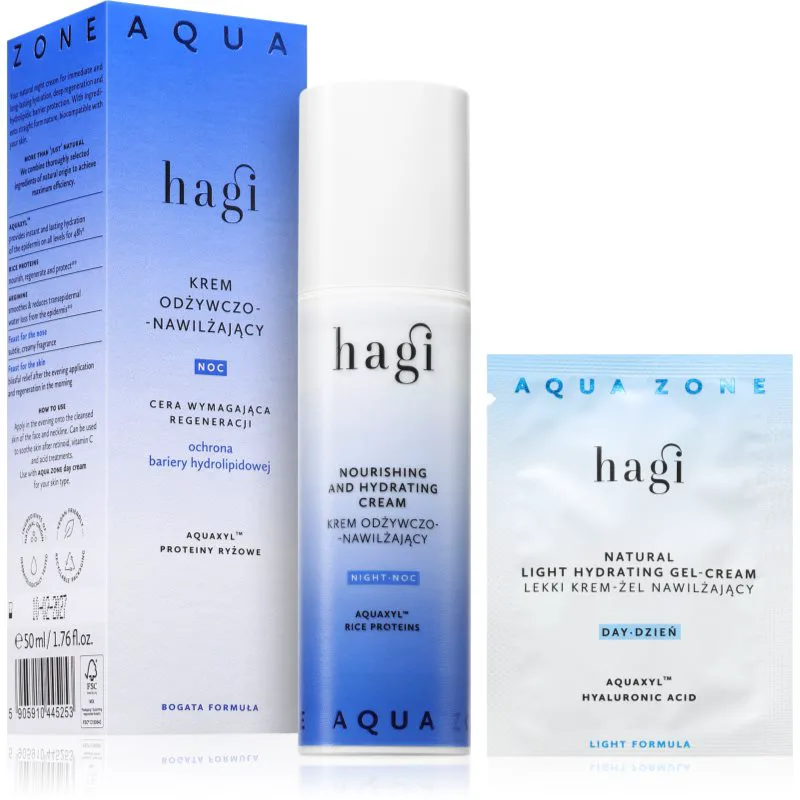 Hagi Aqua Zone ενυδατική κρέμα νύχτας με θρεπτικό αποτέλεσμα 50 ml