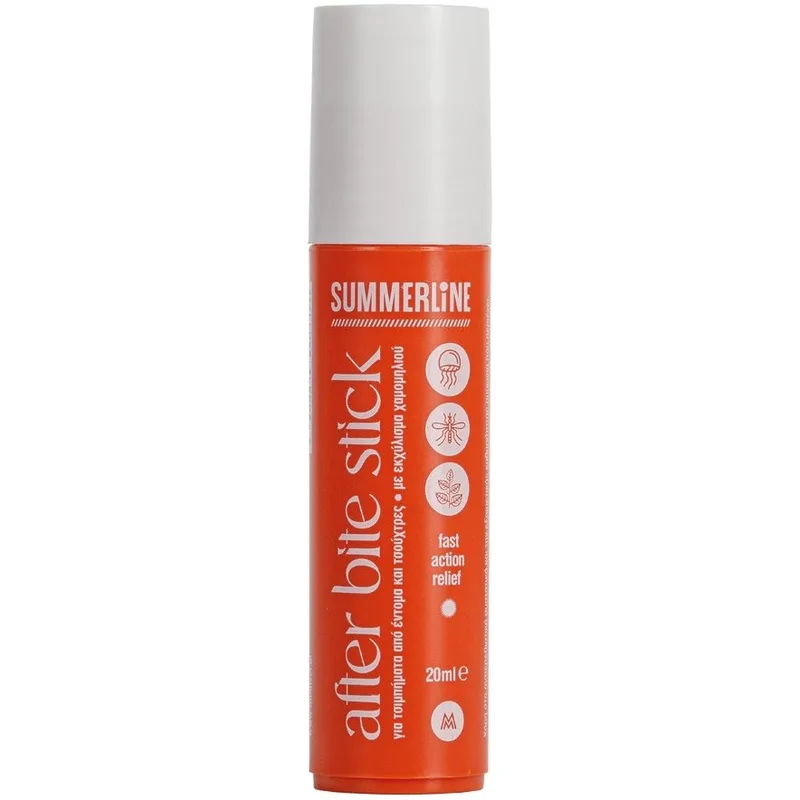 Medisei Summerline Ammonia After Bite Stick Καταπραϋντικό Στικ με Αμμωνία για Ανακούφιση από Τσιμπήματα Εντόμων 20ml