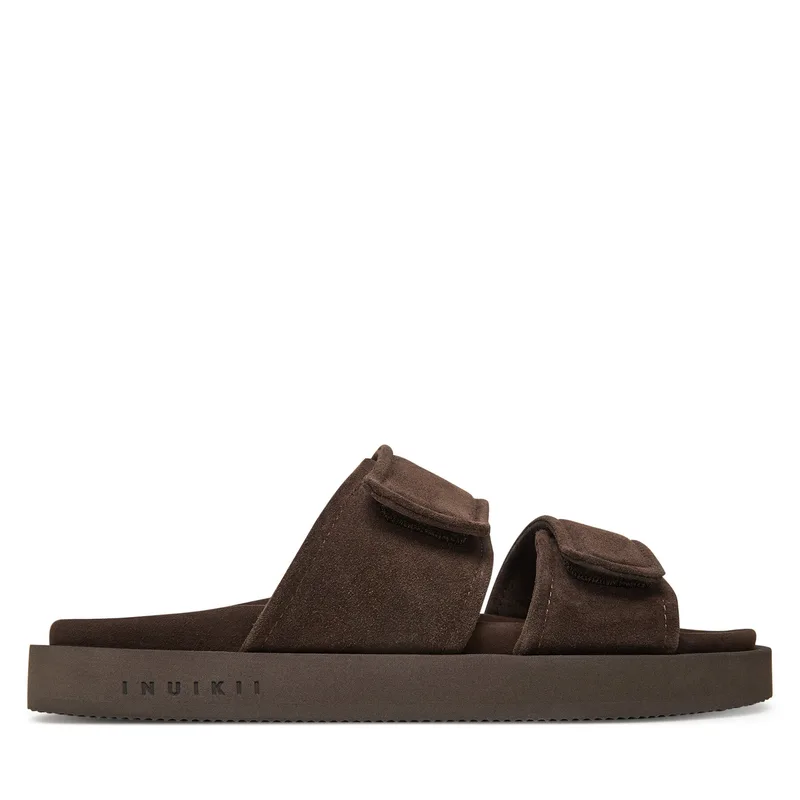 Παντόφλες Inuikii Suede Double Band 50102-510 Καφέ