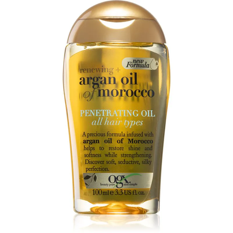 OGX Argan Oil Of Morocco θρεπτικό λάδι Για λάμψη και απαλότητα μαλλιών 100 ml