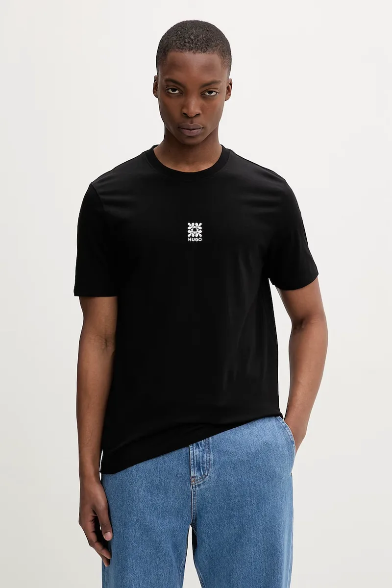 HUGO t-shirt basic ανδρικό βαμβακερό Darusi