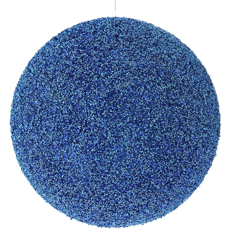 Χριστουγεννιάτικη Μπάλα Polyfoam Glitter Μπλε 25εκ. iliadis 83561 (Σετ 2 Τεμάχια) (Χρώμα: Μπλε, Υλικό: Polyfoam) - Iliadis - il_83561