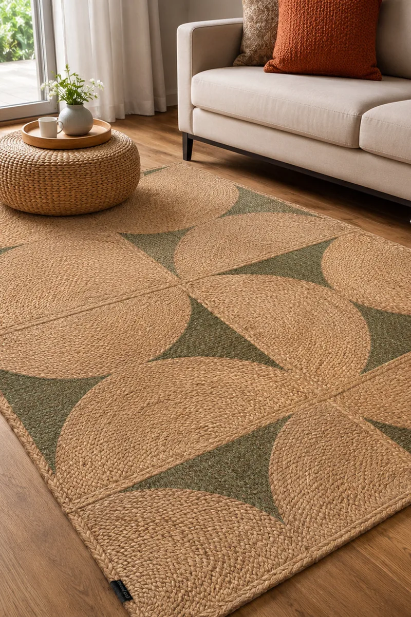 Χαλι Απο Γιουτα Mirage Olive Guy Laroche 230Cm 230x160x0cm Μονόχρωμο