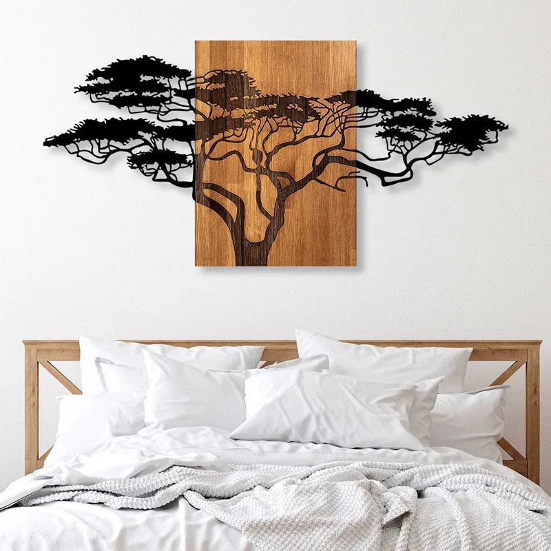 Ξύλινο Διακοσμητικό Τοίχου Acacia Tree - 329 899Skl2316 144x3x70 cm