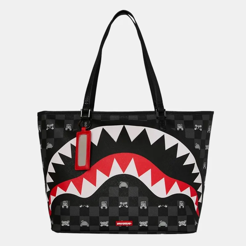 Sprayground Gray Peeking Character Check Τσάντα Ώμου (9000278220_1523)