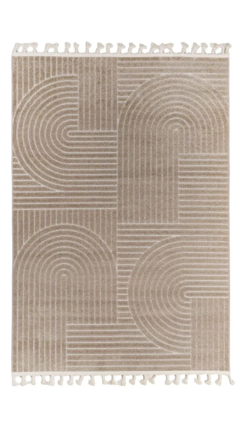Χαλί TENERIFE 79899-ΜΠΕΖ-ΚΑΦΕ Tzikas Carpets 133x190