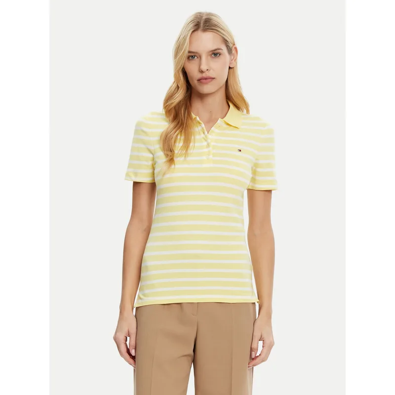 Tommy Hilfiger Polo 1985 WW0WW43225 Κίτρινο Slim Fit
