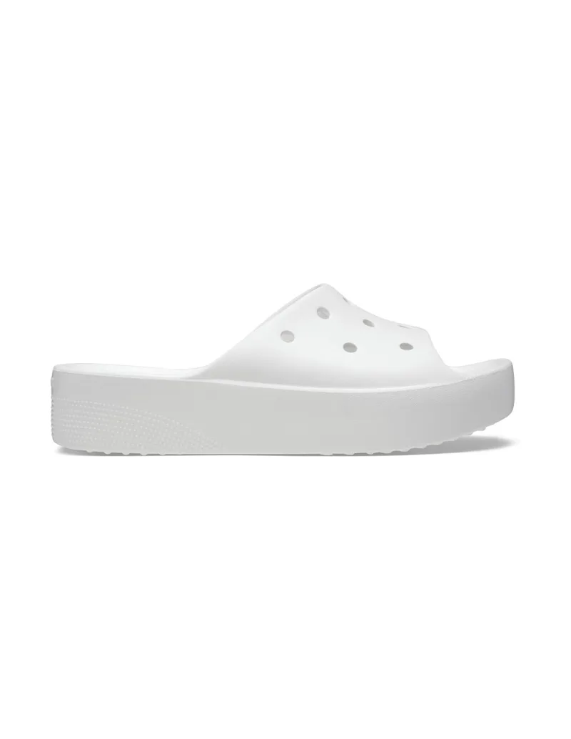 Crocs Slides με Πλατφόρμα σε Λευκό Χρώμα 208180-100