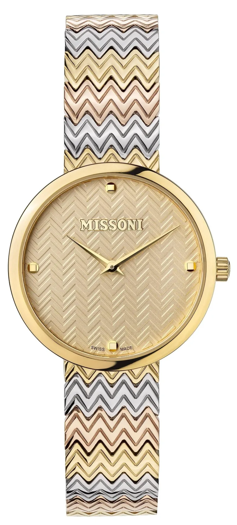 MISSONI M1 Swiss Made - MWY201321 Χρυσό case with Stainless Steel Bracelet