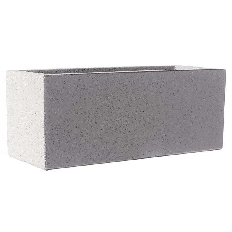 Supergreens Γλάστρα Πήλινη Ορθογώνια "Stone" Γκρι XL 100x47x47 εκ.