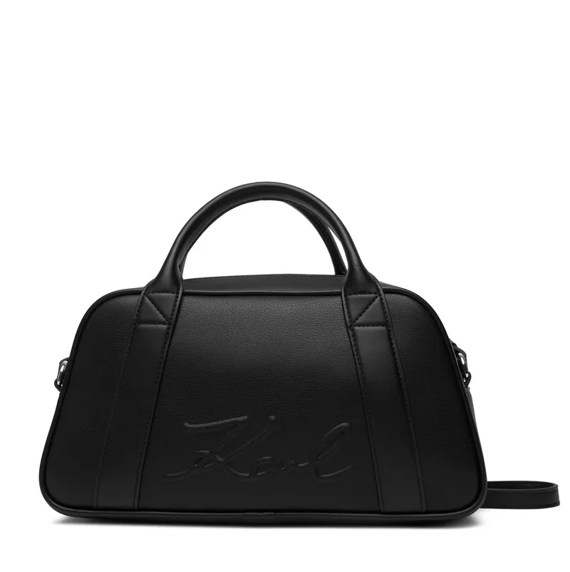 Γυναικεία K/Ville Bowling Τσάντα Μαύρη Karl Lagerfeld B1W30068-1AV BLACK NICKEL