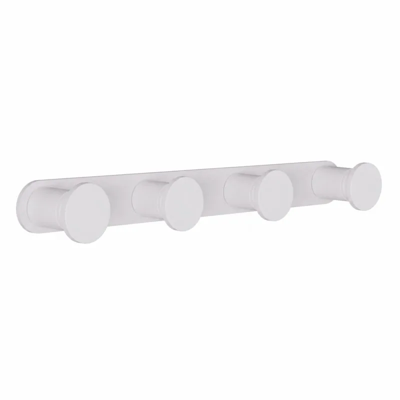 Άγκιστρο Τετραπλό - Matt White, Pam & Co, W24 x D3,5 x H2,5 (cm), 72-033