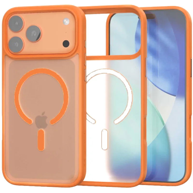 Θήκη iPhone 17 Pro Max Spacecase Fusion Mag Ημιδιάφανη Σκληρή με MagSafe - Πορτοκαλί (5905719138134)