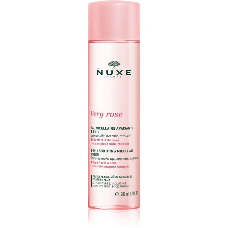 Nuxe Very Rose 3-in-1 Soothing Micellar Water καταπραϋντικό μικυλλιακό νερό Για πρόσωπο και μάτια 200 ml