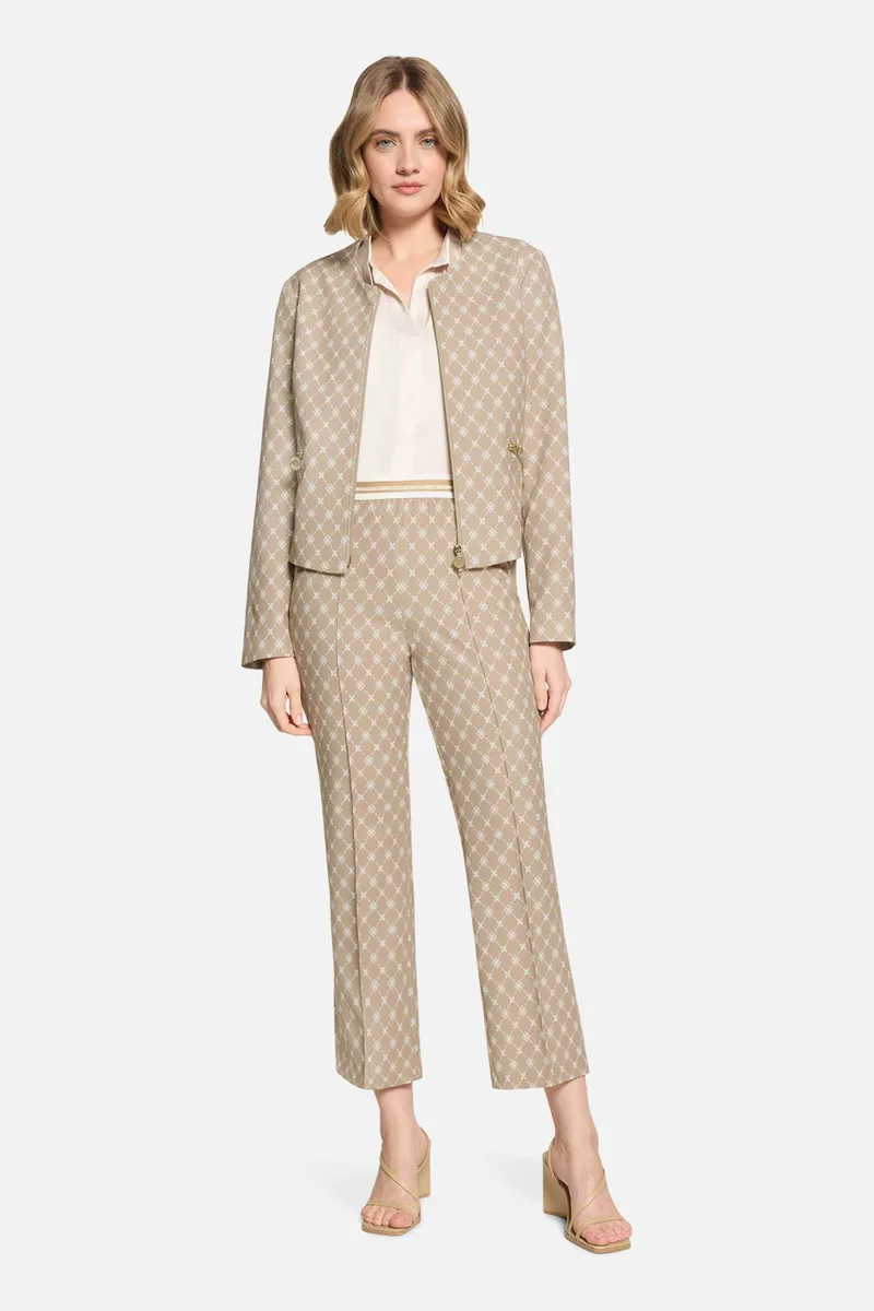 Betty Barclay γυναικείo παντελόνι με all-over logo print - 6143/1706 Μπεζ