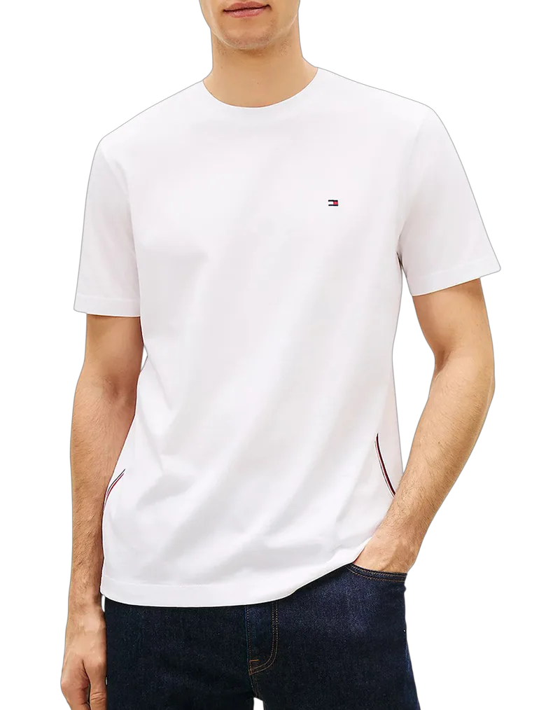 Ανδρικό Global Stripe T-shirt Λευκό Tommy Hilfiger MW0MW42393-YBR