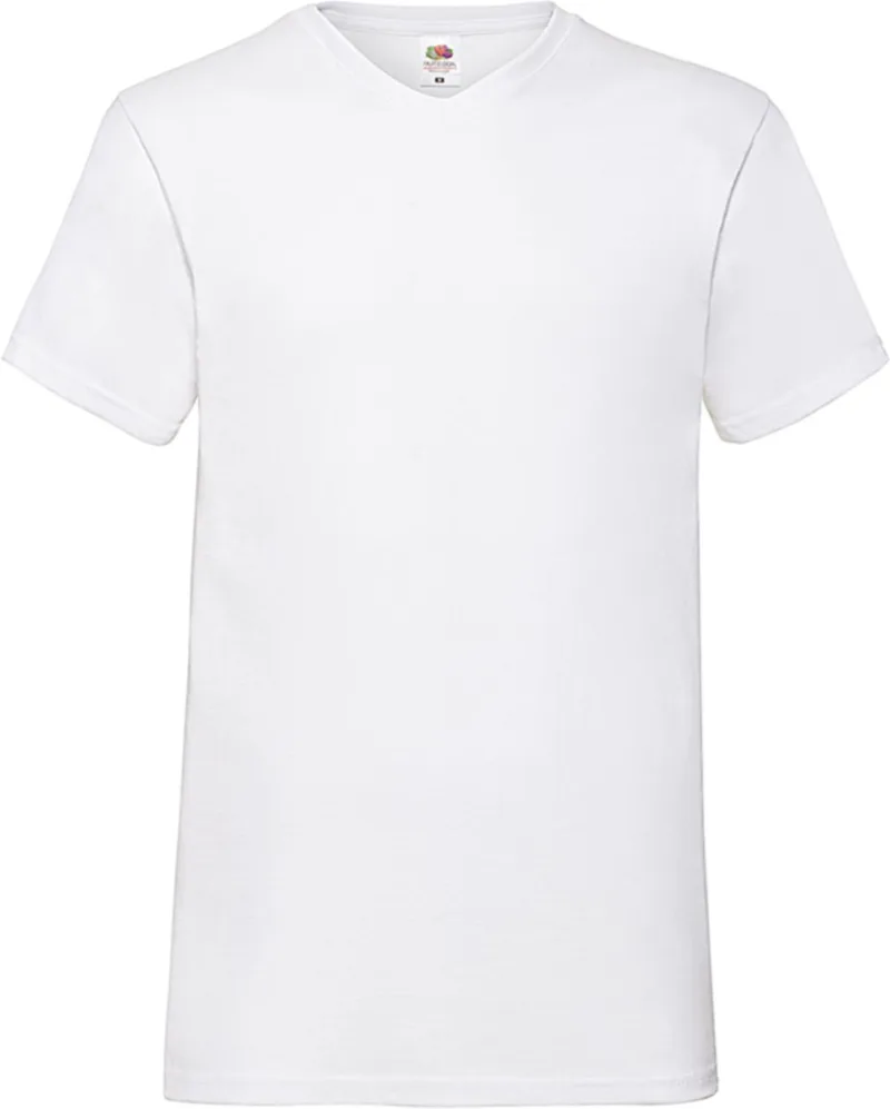 V-Neck T-Shirt Valueweight Fruit of the Loom 61-066-0 White