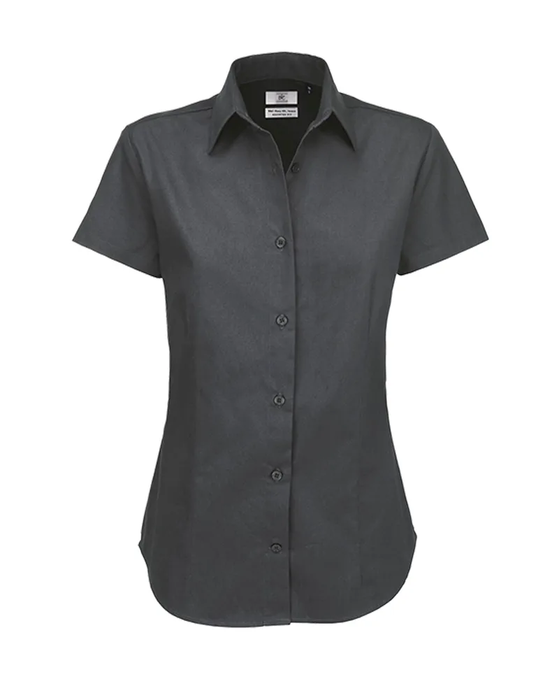 Γυναικείο πουκάμισο B & C Sharp SSL Women Dark Grey