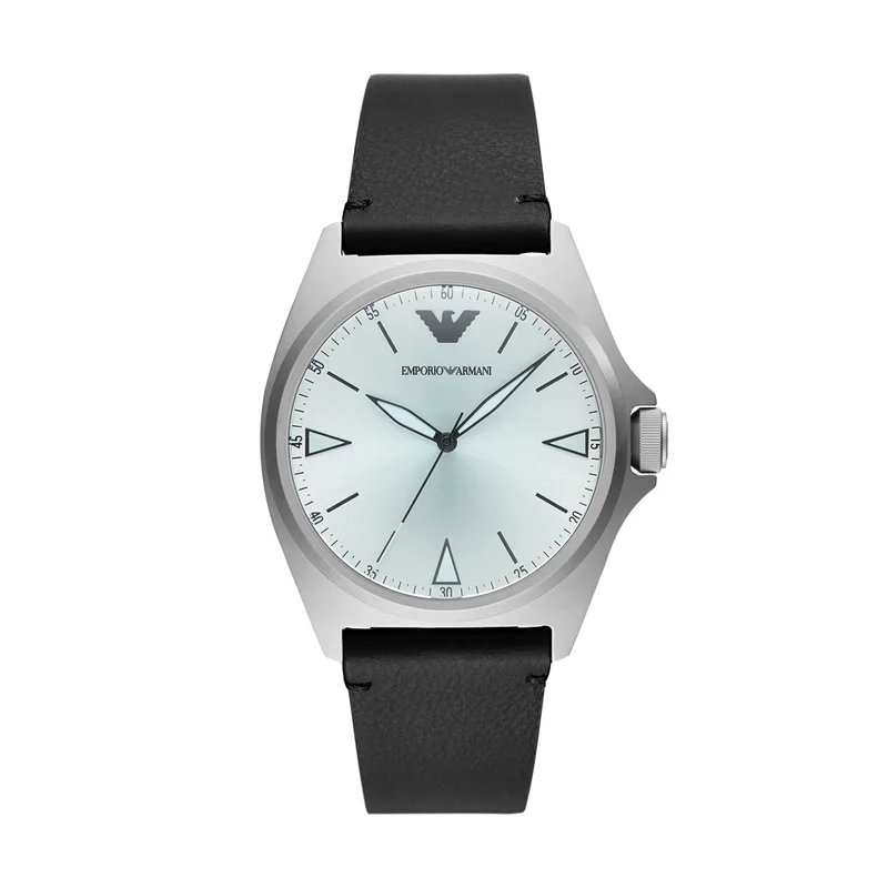 EMPORIO ARMANI Nicola Black Leather Strap AR11308