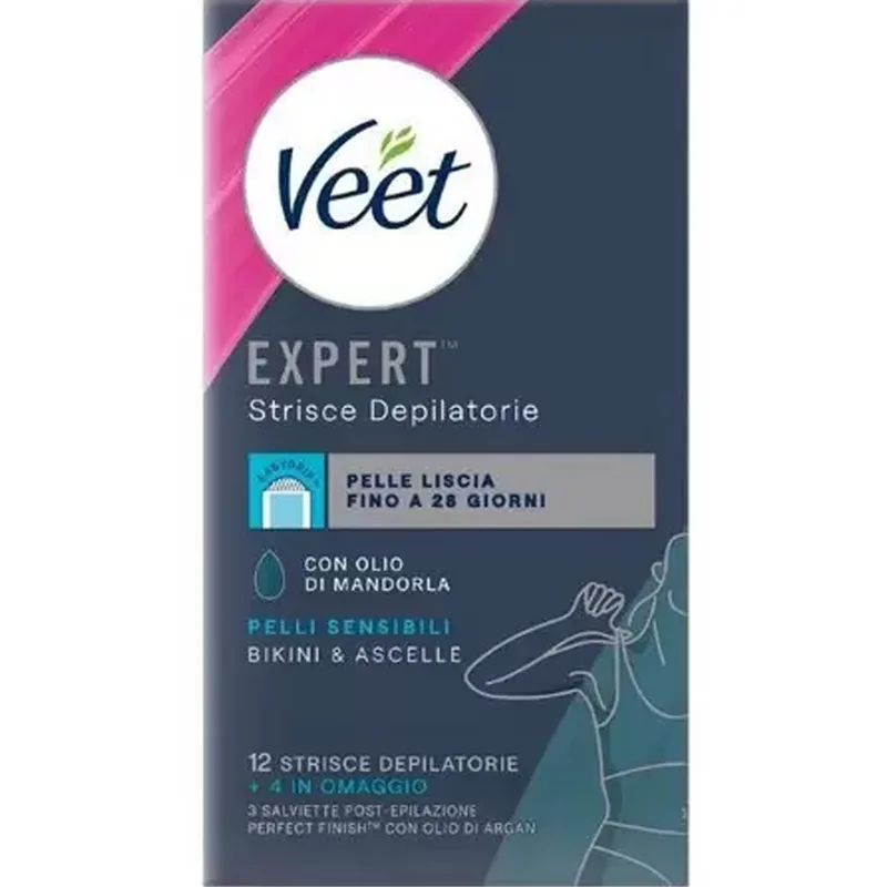 Veet Expert Bikini & Ascelle Αποτριχωτικές Ταινίες Κεριού Έτοιμες για Χρήση σε Μπικίνι & Μασχάλες 16 Τεμάχια
