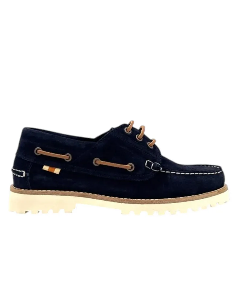 Lumberjack Ανδρικά Δερμάτινα Παπούτσια Loafer Freeman 102268828-Navy Blue Μπλε