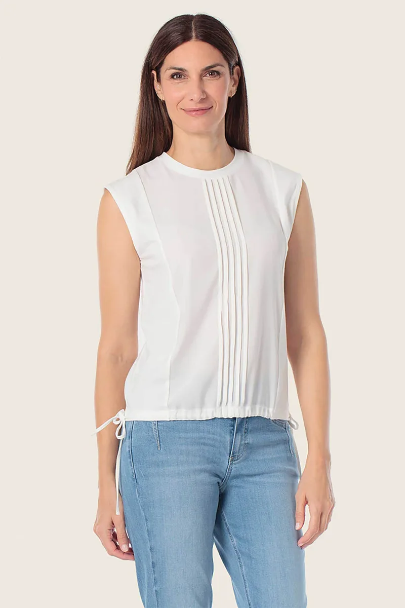 Gerry Weber γυναικεία μπλούζα με πιέτες - N61950121042 Λευκό