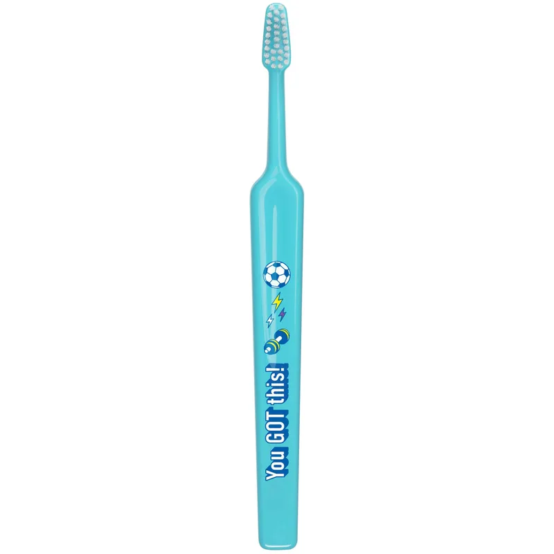 TePe Kids Soft Toothbrush 6+ Years Παιδική Οδοντόβουρτσα με Μαλακές Ίνες & Ευχάριστα Σχέδια 1 Τεμάχιο - Γαλάζιο