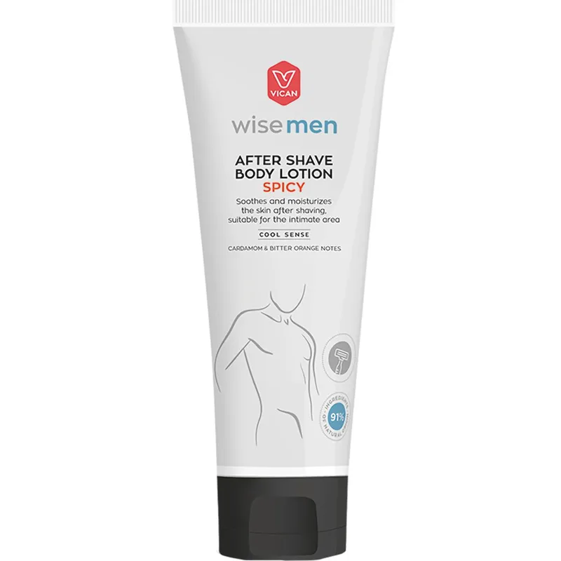 Vican Wise Men After Shave Body Lotion Spicy Ανδρικό Ενυδατικό Γαλάκτωμα Προσώπου - Σώματος με Καταπραϋντικές ιδιότητες για Μετά το Ξύρισμα με Άρωμα Κάρδαμου & Bitter Πορτοκαλί 200ml