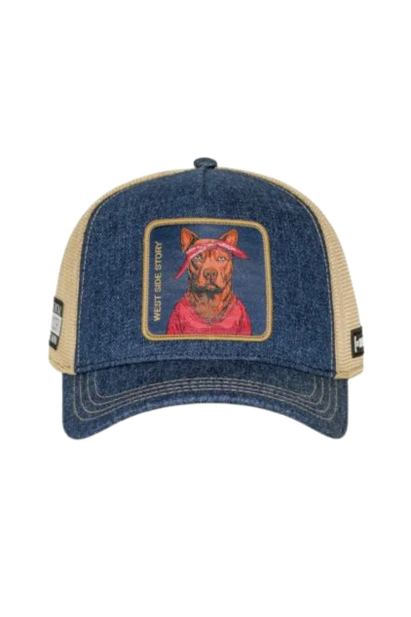 CAPSLAB Καπέλα CASQUETTE PREMIUM TRUCKER- CL/HIP/1/PCT/WESB - BLUE-CL/HIP/1/PCT/WES-BLUE